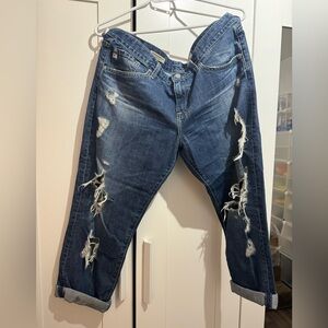 AG Denim - Baggy Ripped Jean